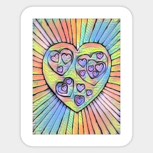 Hearts within heart Sticker